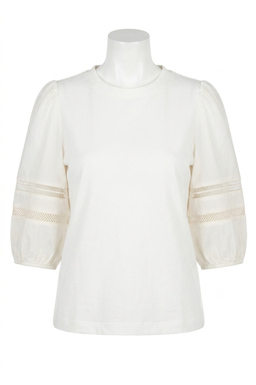 NEW EMILY LOVELOCK molly tee in off white